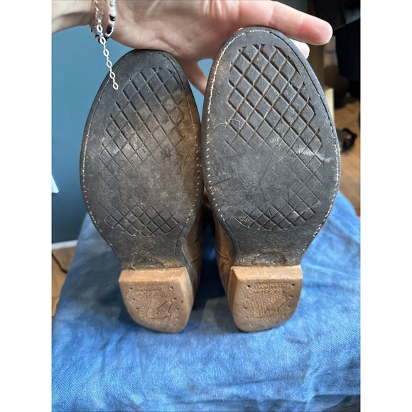 Red Wing 1097 Pecos Leather Work Boots USA Size 8.5D 80's Thrashed Distressed - Picture 15 of 15